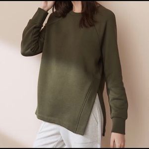 Lou & Grey Side Slit Crew Neck Sweatshirt